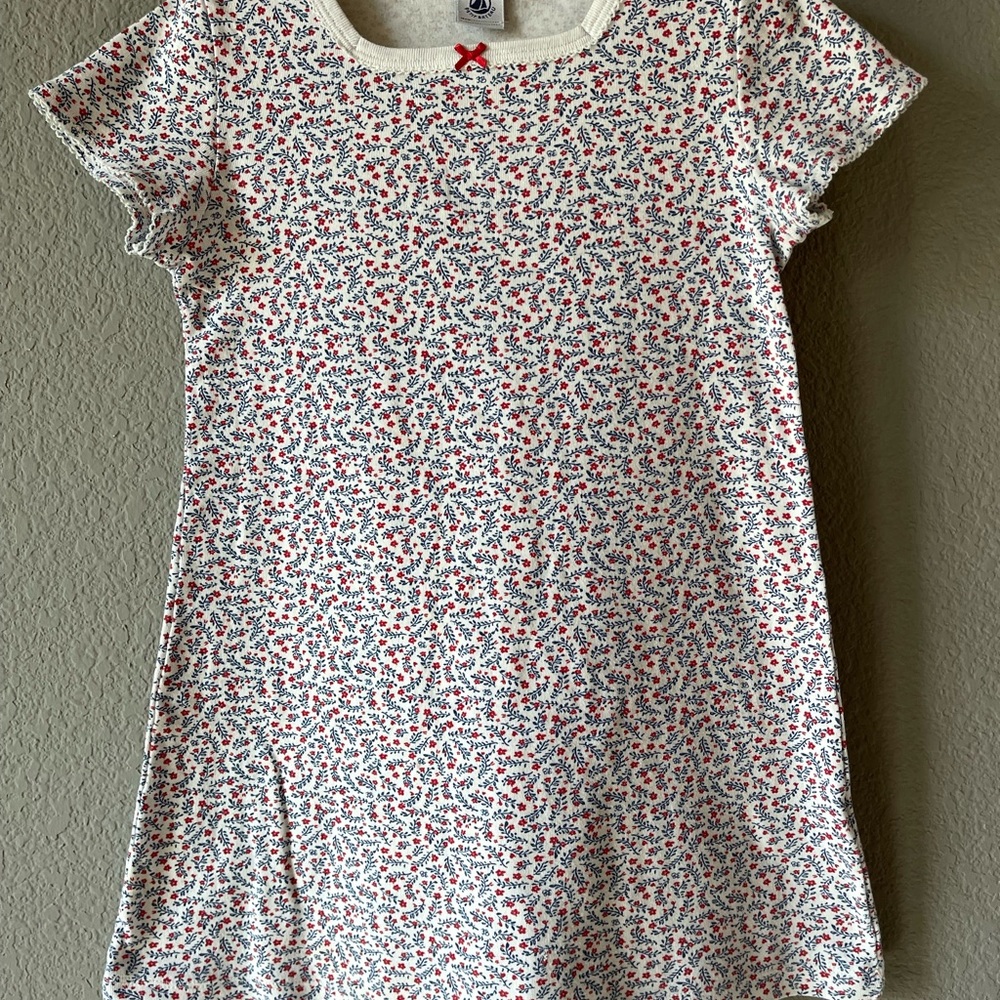 Petit Bateau Floral Nightgown, GIRLS' SIZE 8/128 cm